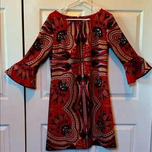 Red, Black & White Dress